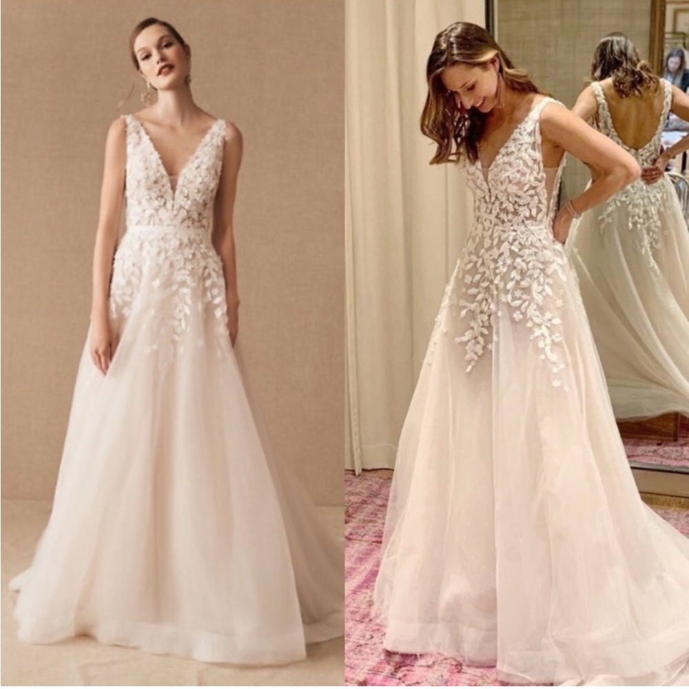 BHLDN Carmel dress from anthropology wedding